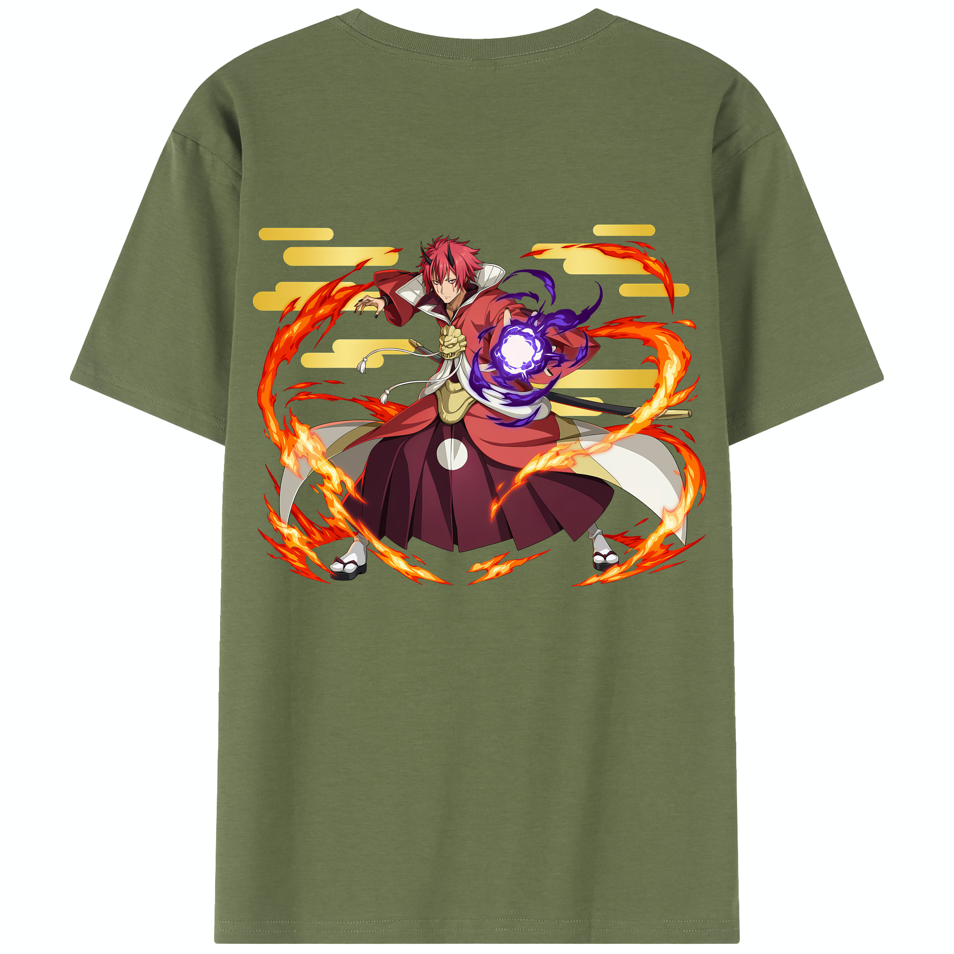 （画像用） 転スラ Regarding Reincarnated to Slime 綿100％半袖Tシャツ（背面プリント）